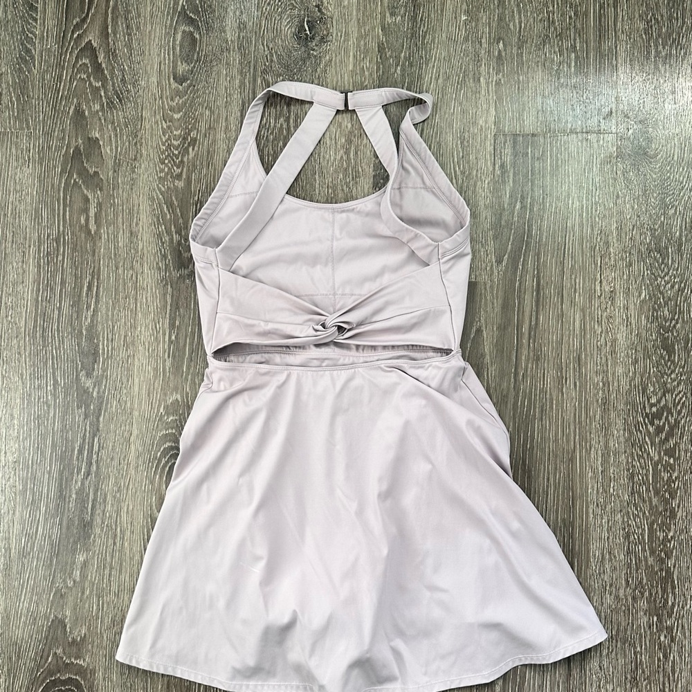 Mauve Halter Dress with shorts - Picture 2 of 3